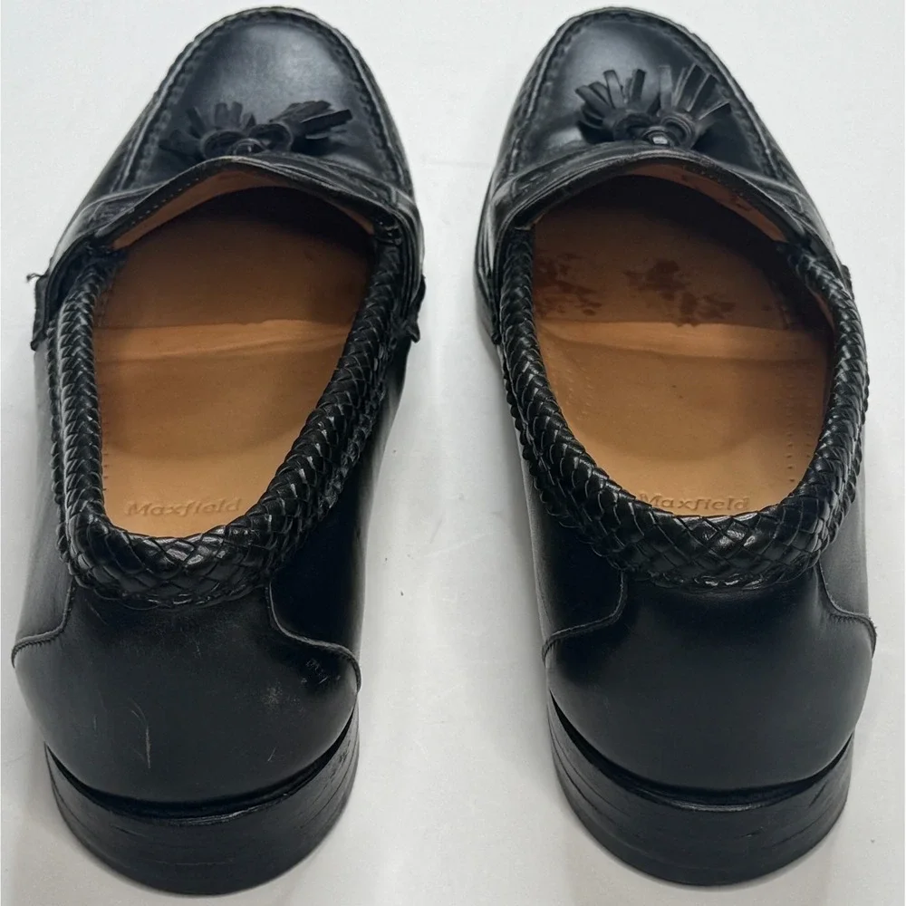 Allen Edmonds Men Handmade Maxfield Black Tassle Leather Slip On Shoes Size 11 B